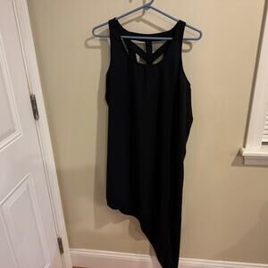 Mossimo Strappy Back Asymmetrical Black Shift Tank Dress Size Medium